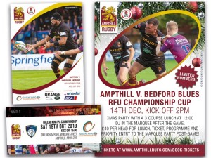 branding design and print of Ampthill Rugby Club new image