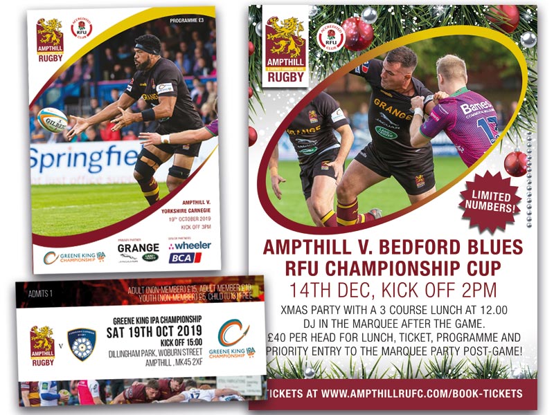 AmpthillRugby2019 branding design and print of Ampthill Rugby Club new image