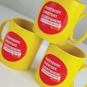 DHL Supply Chain printed mugs
