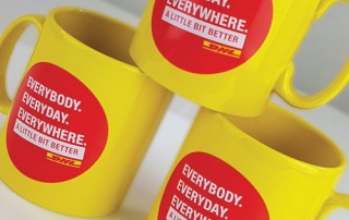 DHL Supply Chain printed mugs