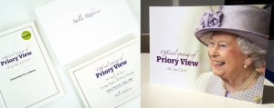 Invitations to Priory View opening by The Queen