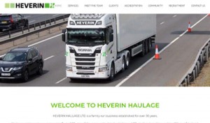 Heverin Haulage website, web designers bedford, web design bedford