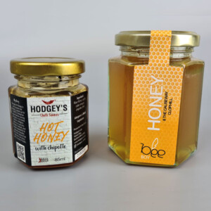 hexagonal honey jars label printing