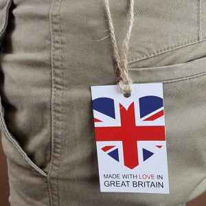 made locally in the uk gb clothing tag