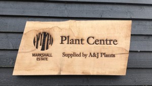 Markshall Estate swooden etched sign