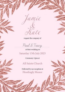 personalised wedding invitations